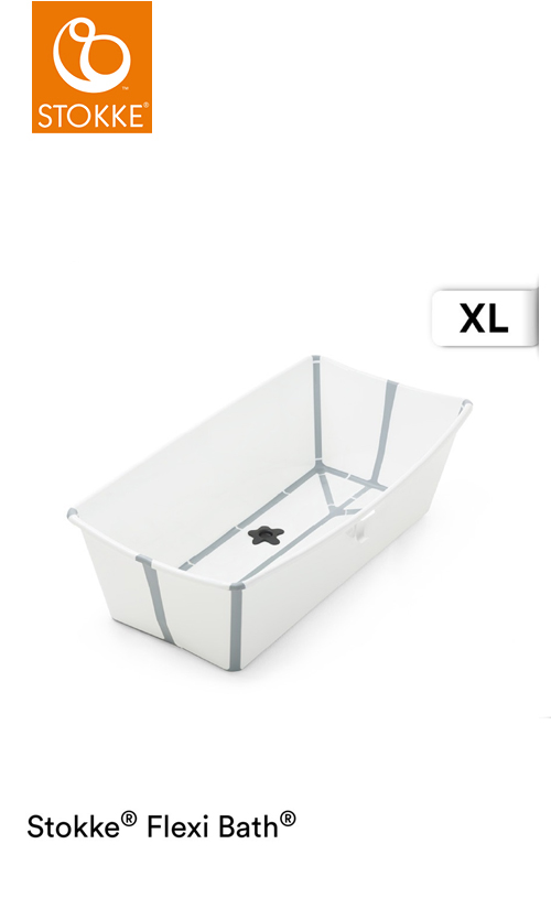 Stokke - vaschetta pieghevole Flexi Bath con supporto Newborn - Transparent  Blue