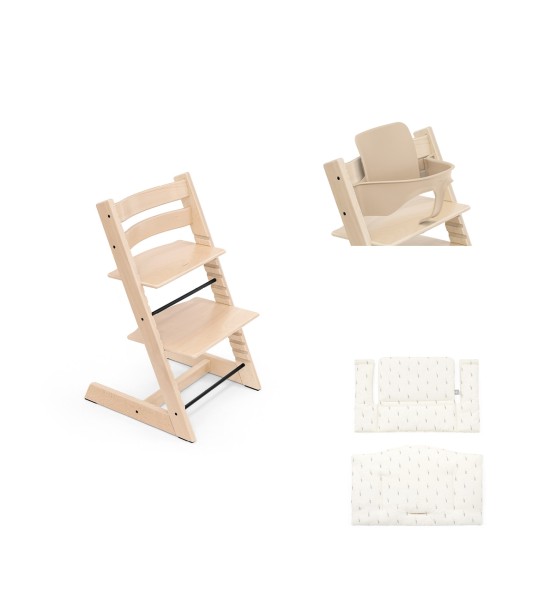 Bundle STOKKE® TRIPP TRAPP® Chaise + Ensemble bébé + coussin