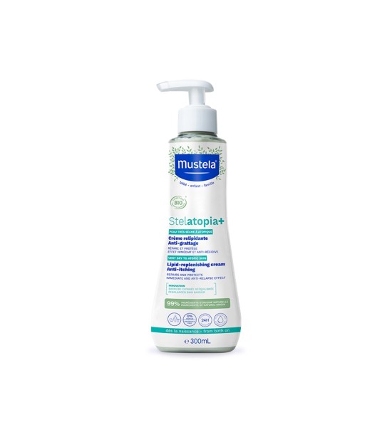 Crème bio Stelatopia Mustela + 300 ml