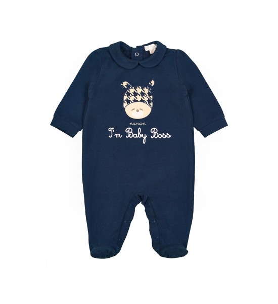 Nanan I'm Baby Boss Blue Jumpsuit