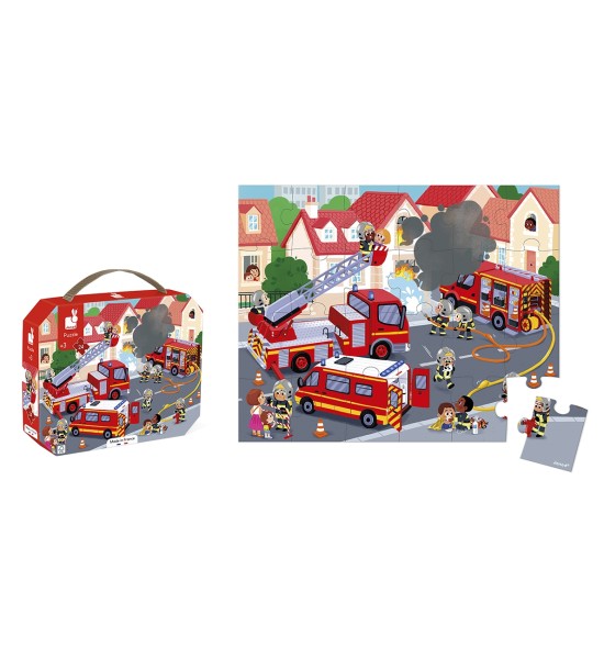 Feuerwehr-Puzzle Janod 24-tlg.