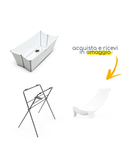 Soporte plegable FLEXI BATH® Bath® + STOKKE® FLEXI BATH® con reductor incluido