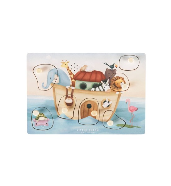 Noah's Ark Wooden Sound Puzzle Little Dutch