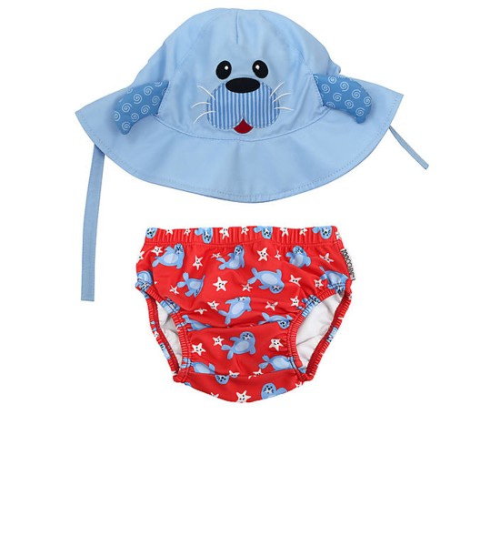 Set Baby Swimsuit + Cap seal Zoocchini