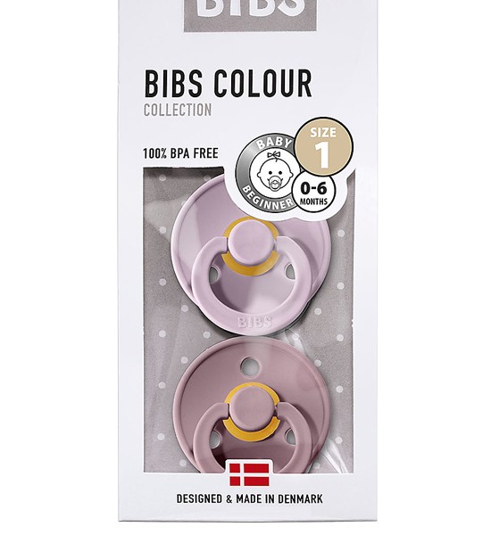 Set Di 2 Ciucci Bibs Colour lilla chiaro e rosa antico