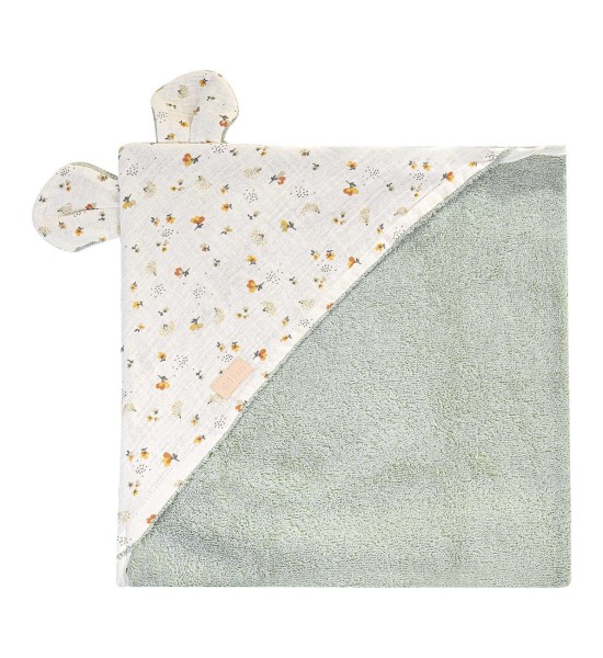 Baby Dili Best Natural Bath Towel with Bamboo Sponge Hood