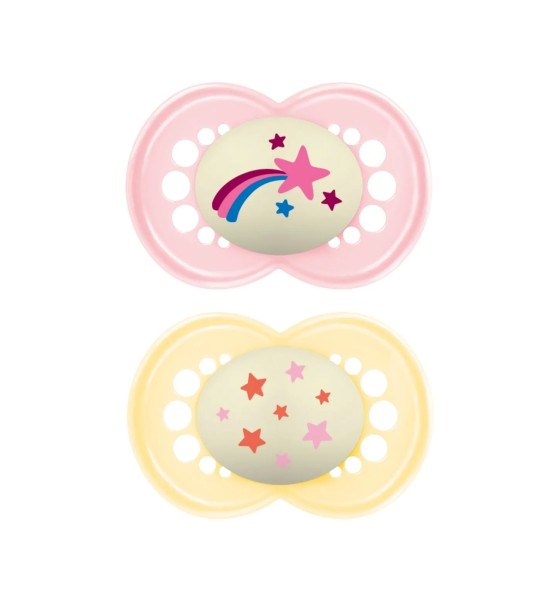 Silicone Pacifiers Mam Original Night 16+m Pack. Double