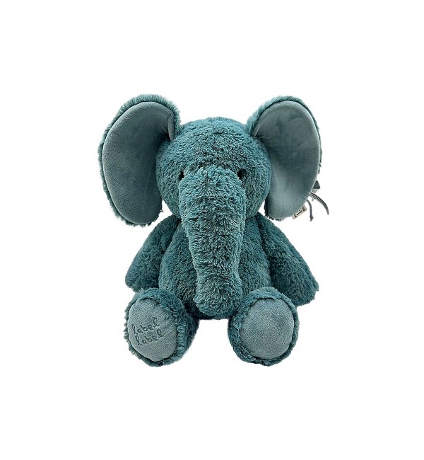 Grand éléphant en peluche Label Label 34 cm