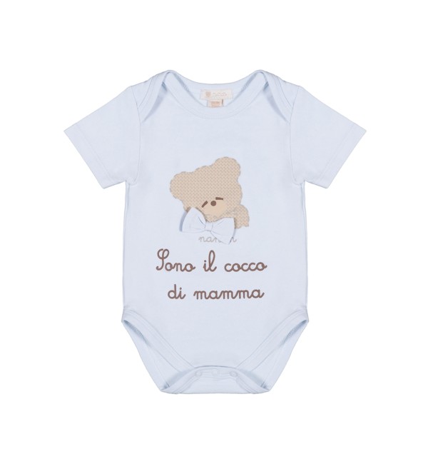 Nanan Sono Il Coco Di Mamma Blue Bodysuit