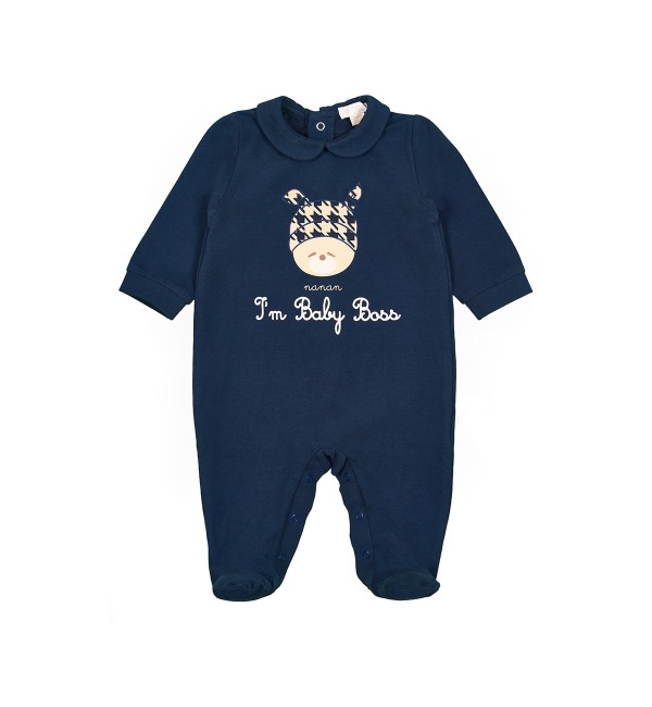 Nanan I'm Baby Boss Blue Jumpsuit