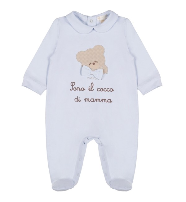 Nanan Sono Il Coco Di Mamma Blue Jumpsuit