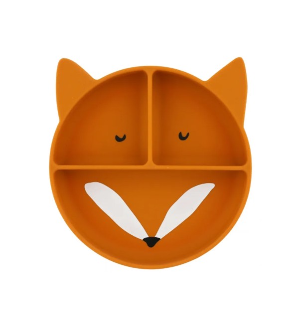 Mr. Fox Trixie Plate With Silicone Compartments