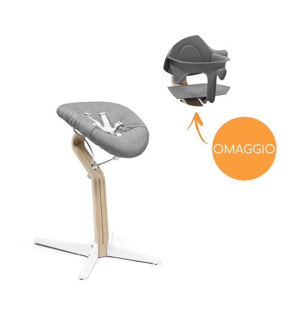 Stokke Chaise® Nomi® en noyer avec ensemble pour nouveau-né + ensemble pour bébé gratuit