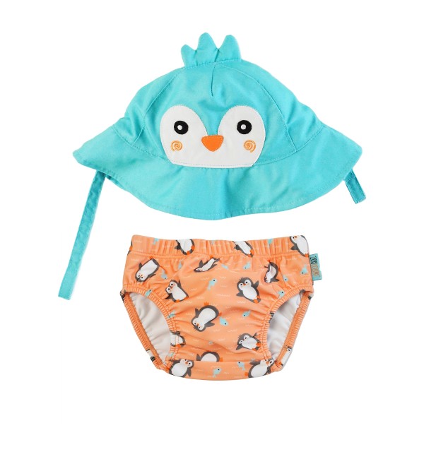 Set Baby Costumino Contenitivo + Cappellino Pinugino Zoocchini