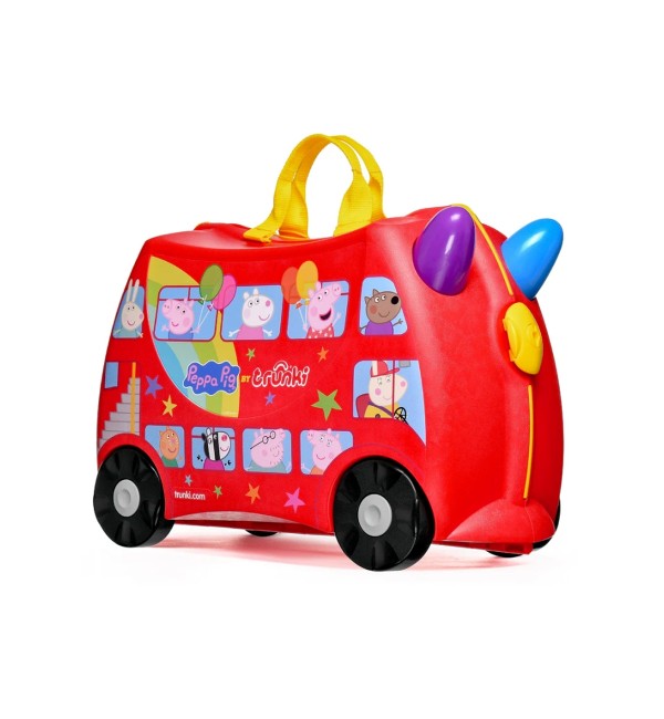 Maleta Trunki que se puede llevar en autobús para fiestas de Peppa Pig