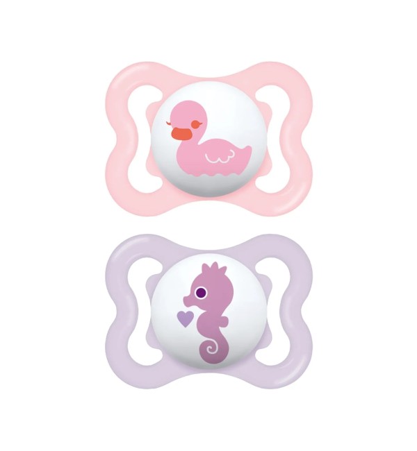 Mam Air Silicone Pacifiers 2-6m Pack. Double