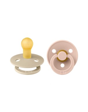 Set Of 2 Bibs Colour Vanilla/Blush Pacifiers