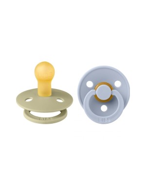 Schnuller Bibs Farbe Khaki/Staubblau, 2er-Set